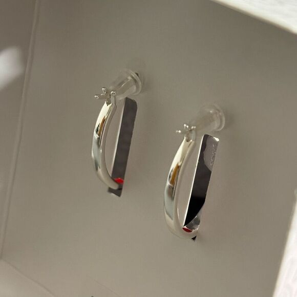 Hello kitty silver plated hoop earrings red white new - Picture 6 of 10